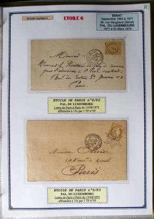 1863-76 Importante collection d'Étoiles chiffrées sur