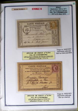 1863-76 Importante collection d'Étoiles chiffrées sur