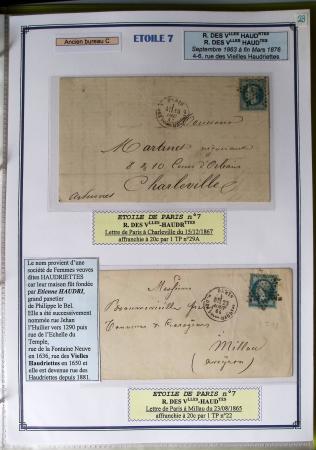 1863-76 Importante collection d'Étoiles chiffrées sur