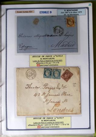 1863-76 Importante collection d'Étoiles chiffrées sur