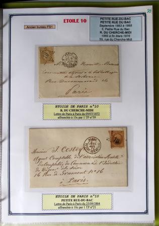 1863-76 Importante collection d'Étoiles chiffrées sur