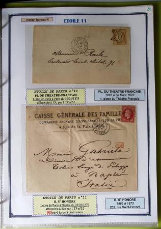 1863-76 Importante collection d'Étoiles chiffrées sur