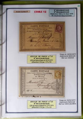 1863-76 Importante collection d'Étoiles chiffrées sur