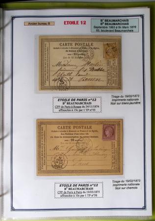 1863-76 Importante collection d'Étoiles chiffrées sur