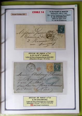1863-76 Importante collection d'Étoiles chiffrées sur