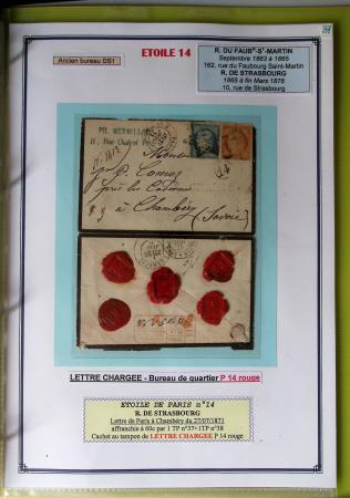 1863-76 Importante collection d'Étoiles chiffrées sur