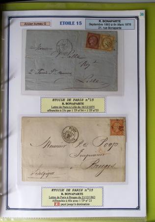 1863-76 Importante collection d'Étoiles chiffrées sur