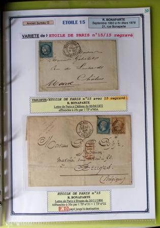 1863-76 Importante collection d'Étoiles chiffrées sur