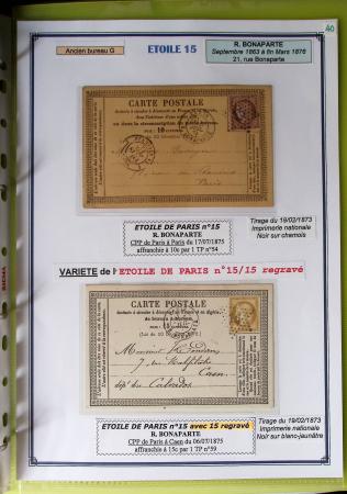1863-76 Importante collection d'Étoiles chiffrées sur