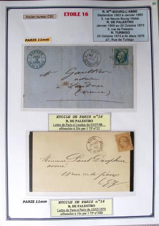 1863-76 Importante collection d'Étoiles chiffrées sur