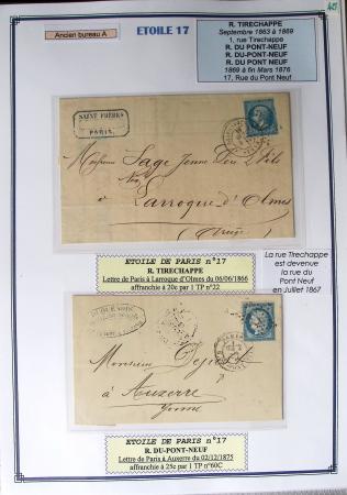 1863-76 Importante collection d'Étoiles chiffrées sur