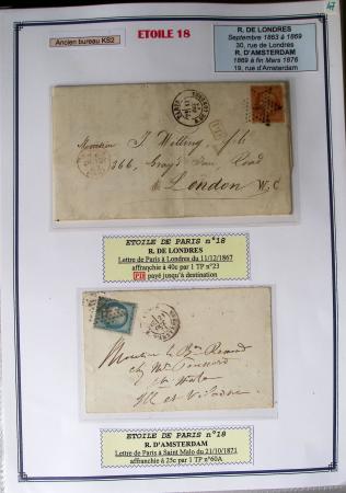 1863-76 Importante collection d'Étoiles chiffrées sur