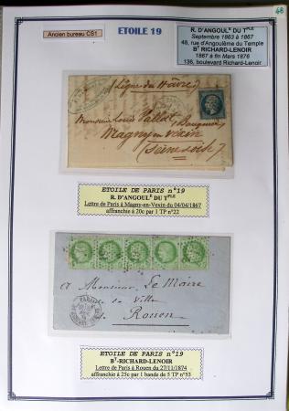 1863-76 Importante collection d'Étoiles chiffrées sur