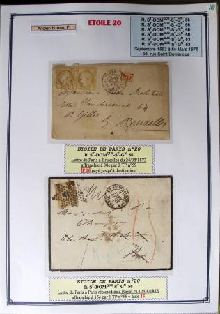 1863-76 Importante collection d'Étoiles chiffrées sur