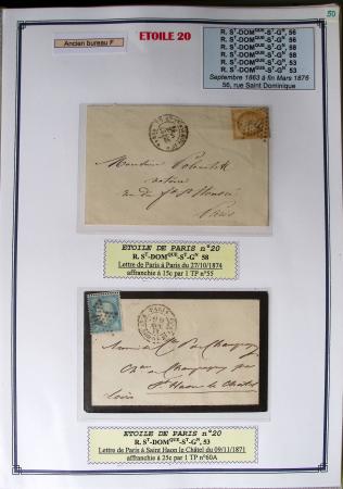 1863-76 Importante collection d'Étoiles chiffrées sur