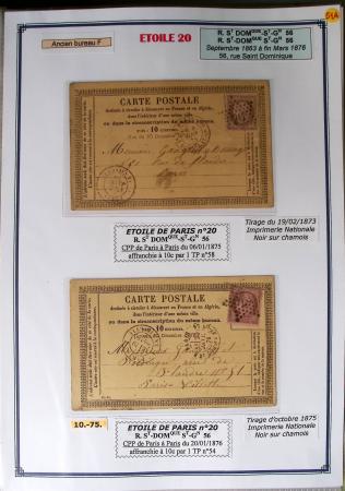 1863-76 Importante collection d'Étoiles chiffrées sur