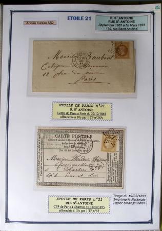 1863-76 Importante collection d'Étoiles chiffrées sur