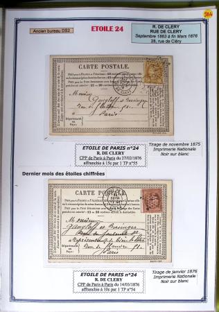 1863-76 Importante collection d'Étoiles chiffrées sur