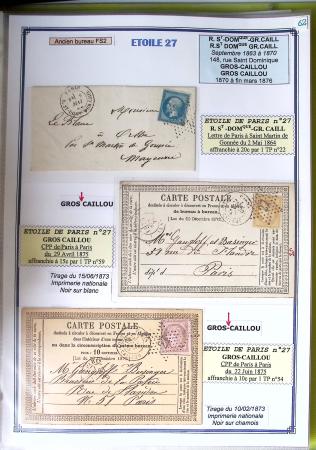 1863-76 Importante collection d'Étoiles chiffrées sur