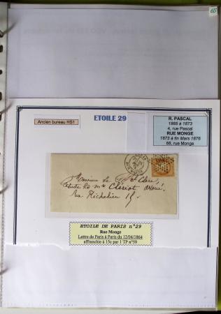 1863-76 Importante collection d'Étoiles chiffrées sur