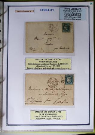1863-76 Importante collection d'Étoiles chiffrées sur
