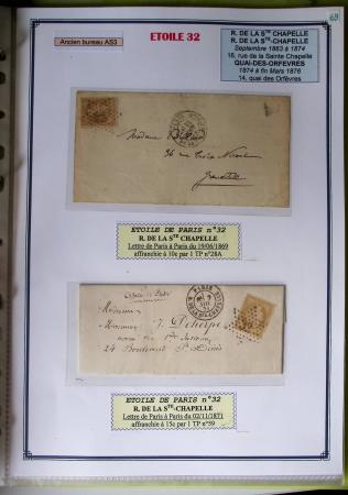 1863-76 Importante collection d'Étoiles chiffrées sur