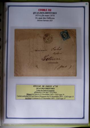1863-76 Importante collection d'Étoiles chiffrées sur