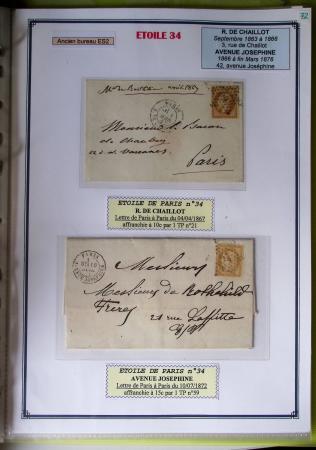 1863-76 Importante collection d'Étoiles chiffrées sur