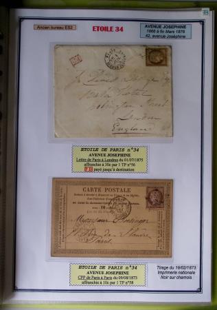 1863-76 Importante collection d'Étoiles chiffrées sur