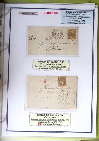1863-76 Importante collection d'Étoiles chiffrées sur