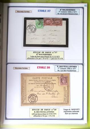 1863-76 Importante collection d'Étoiles chiffrées sur