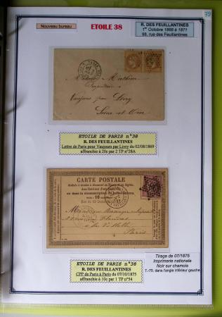 1863-76 Importante collection d'Étoiles chiffrées sur