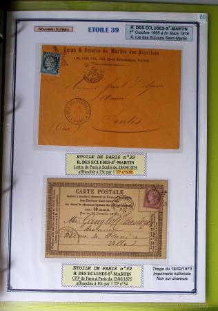 1863-76 Importante collection d'Étoiles chiffrées sur