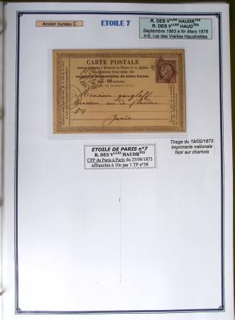 1863-76 Importante collection d'Étoiles chiffrées sur