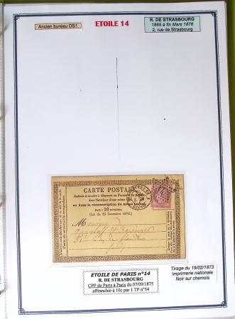 1863-76 Importante collection d'Étoiles chiffrées sur