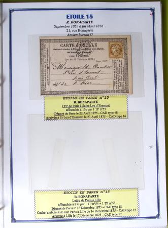 1863-76 Importante collection d'Étoiles chiffrées sur
