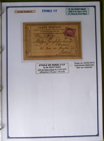 1863-76 Importante collection d'Étoiles chiffrées sur
