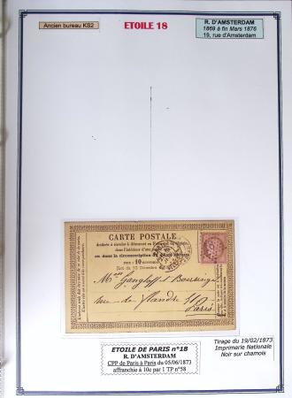 1863-76 Importante collection d'Étoiles chiffrées sur
