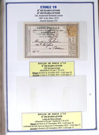 1863-76 Importante collection d'Étoiles chiffrées sur