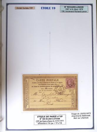 1863-76 Importante collection d'Étoiles chiffrées sur