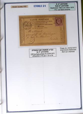 1863-76 Importante collection d'Étoiles chiffrées sur