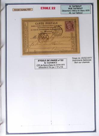 1863-76 Importante collection d'Étoiles chiffrées sur