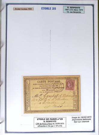 1863-76 Importante collection d'Étoiles chiffrées sur