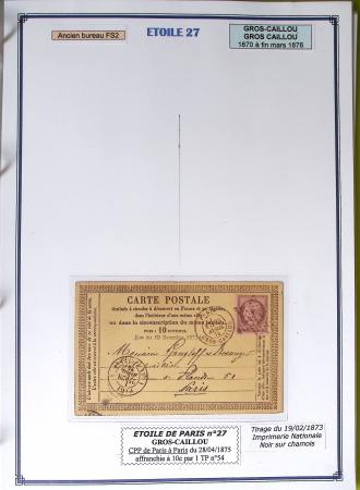 1863-76 Importante collection d'Étoiles chiffrées sur