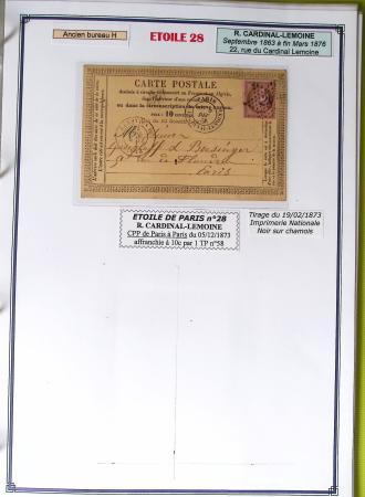 1863-76 Importante collection d'Étoiles chiffrées sur