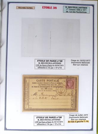1863-76 Importante collection d'Étoiles chiffrées sur