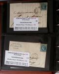 1863-76 Importante collection d'Étoiles chiffrées sur