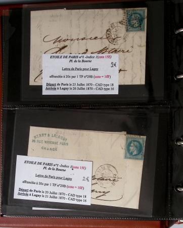 1863-76 Importante collection d'Étoiles chiffrées sur