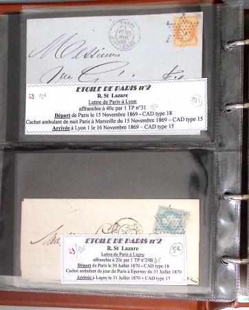 1863-76 Importante collection d'Étoiles chiffrées sur