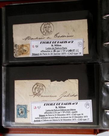1863-76 Importante collection d'Étoiles chiffrées sur